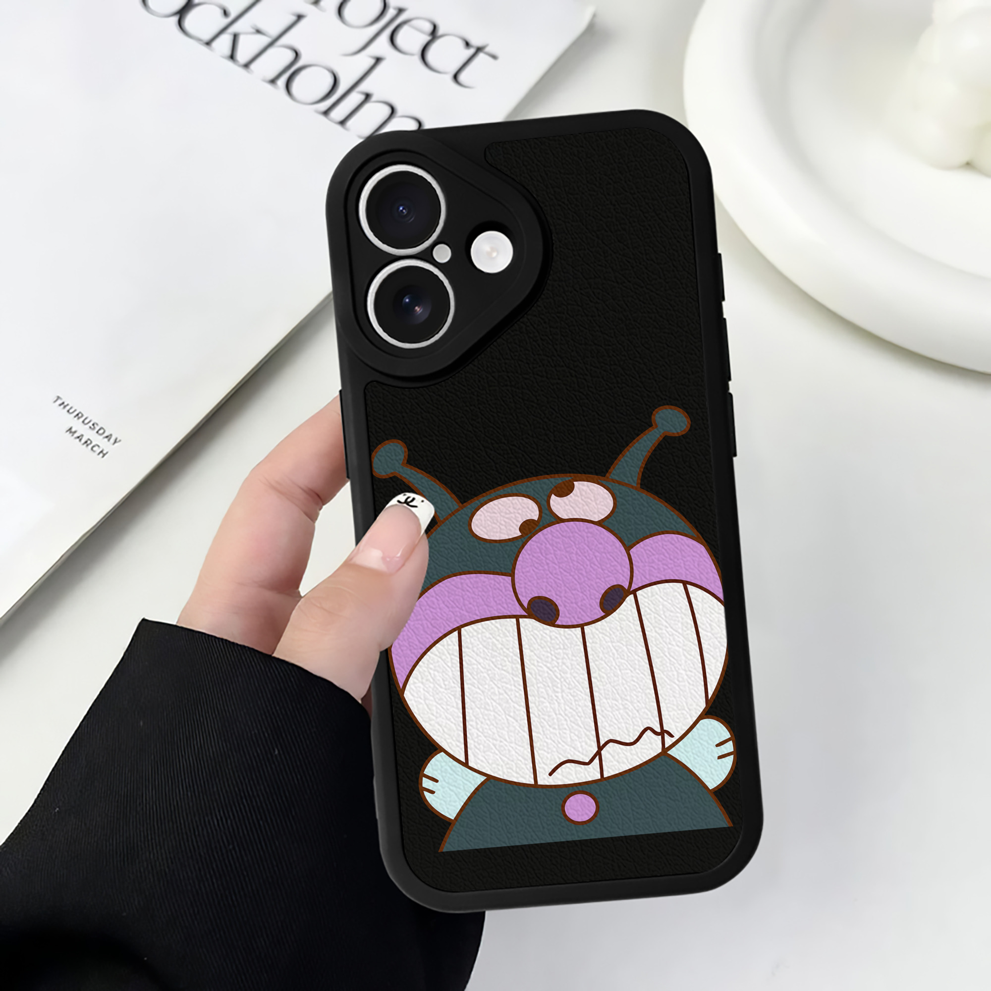 （画像用） アンパンマン Anpanman 【iPhone 16シリーズ対応】シリコンスマホケース（レザー調） 材質：シリコン